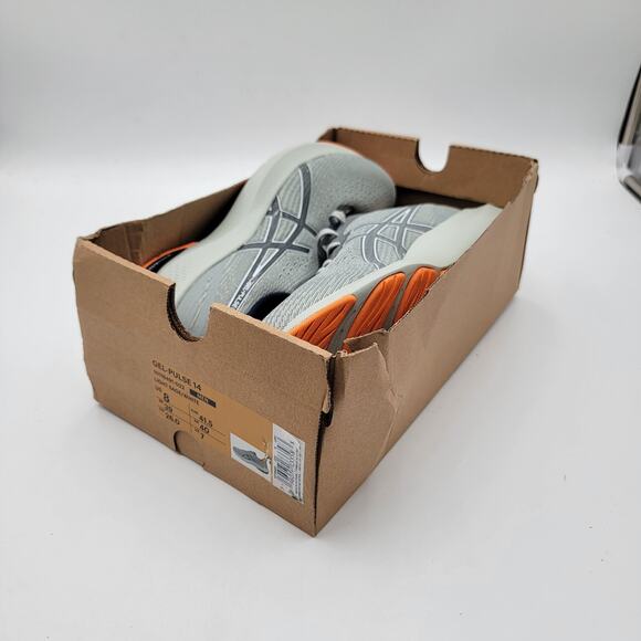Mens ASICS Gel Pulse 14 Light Sage Orange Sz 8 NIB Running Shoe Lightweight main image 9